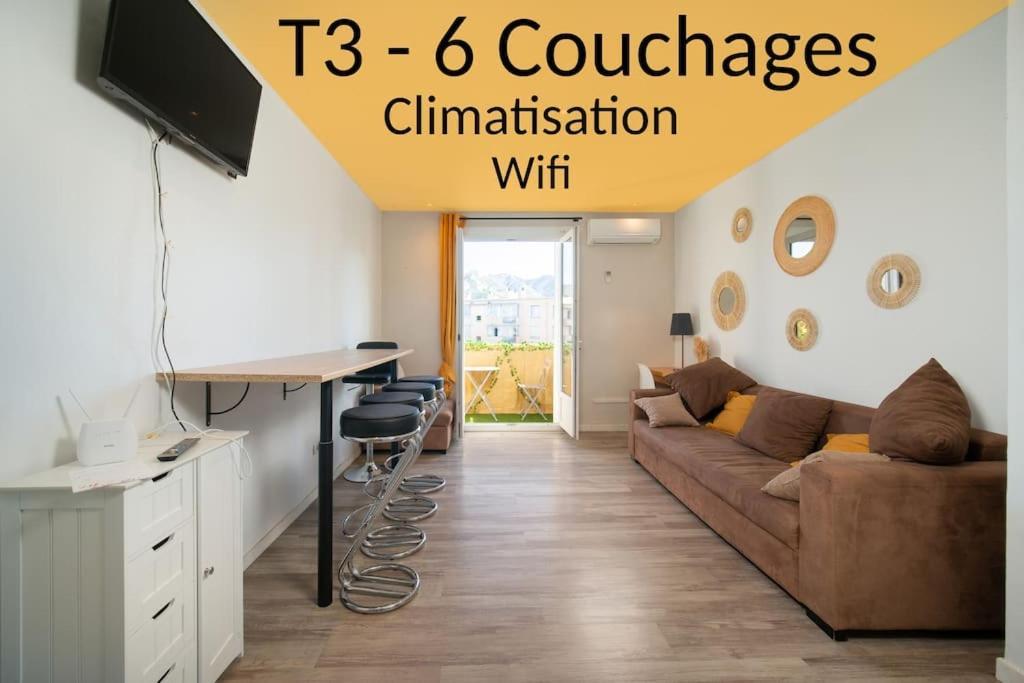 Air-Conditioned Apartment Sleeps 4 To 6 Parking Marsiglia Esterno foto